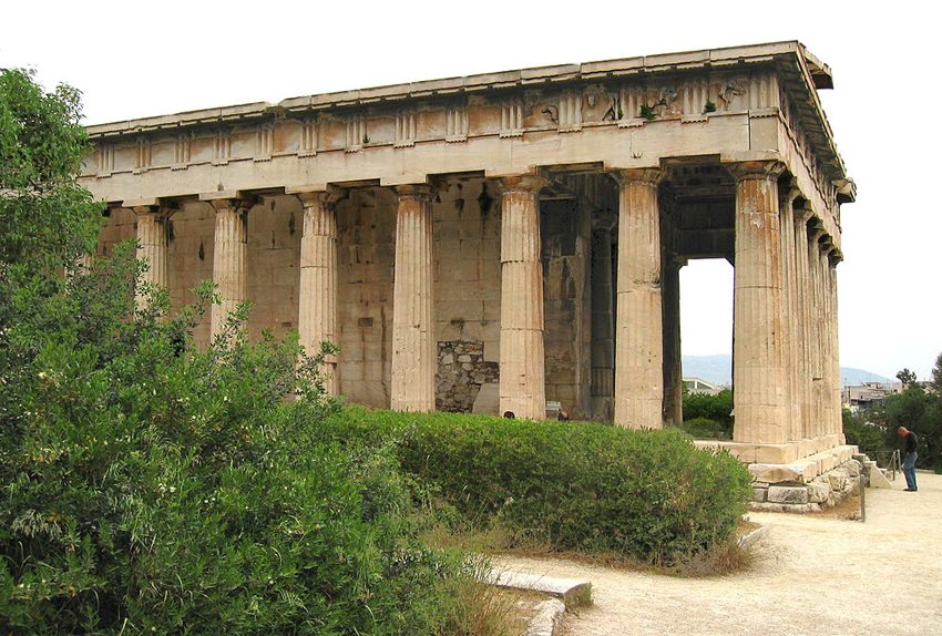 Der Tempel des Hephaistos auf der Agora in Athen (Bild: Roffle, ulrichstill,Wikimedia, GNU)